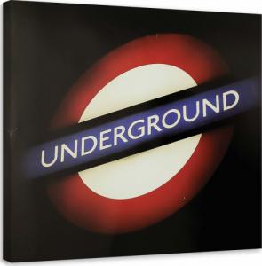 Feeby OBRAZ NA PŁÓTNIE Napis Underground Londyn 50x50 1