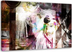 Feeby OBRAZ PŁÓTNO Baletnica Abstrakcja Kolorowy 120x80 1