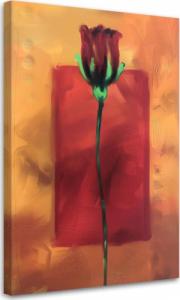 Feeby OBRAZ NA PŁÓTNIE Róża Czerwony Malowany 40x60 1