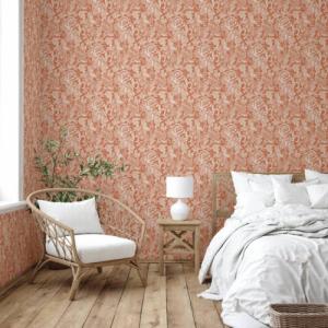 Dutch Wallcoverings DUTCH WALLCOVERINGS Tapeta Mae, pomarańczowo-beżowa 3