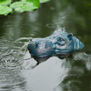 Ubbink Ubbink Pływająca fontanna ogrodowa w kształcie hipopotama 1