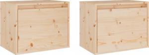 vidaXL vidaXL Szafki ścienne, 2 szt., 45x30x35 cm, lite drewno sosnowe 2