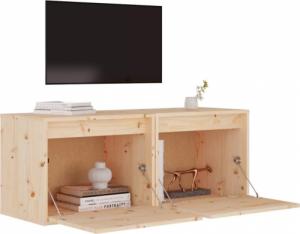 vidaXL vidaXL Szafki ścienne, 2 szt., 45x30x35 cm, lite drewno sosnowe 4