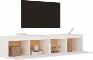 vidaXL vidaXL Szafki ścienne, 2 szt., białe, 80x30x35 cm lite drewno sosnowe 7