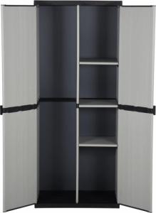 Szafa ogrodowa vidaXL vidaXL Szafa ogrodowa z 3 półkami, szaro-czarna, 68x40x168 cm 3