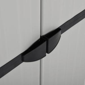 Szafa ogrodowa vidaXL vidaXL Szafa ogrodowa z 3 półkami, szaro-czarna, 68x40x168 cm 6