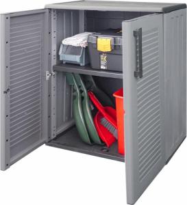 Szafa ogrodowa vidaXL vidaXL Szafka ogrodowa, czarno-szara, 68x37x84 cm, PP 3