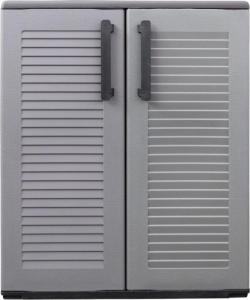 Szafa ogrodowa vidaXL vidaXL Szafka ogrodowa, czarno-szara, 68x37x84 cm, PP 4