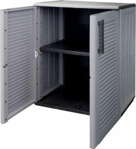 Szafa ogrodowa vidaXL vidaXL Szafka ogrodowa, czarno-szara, 68x37x84 cm, PP 7