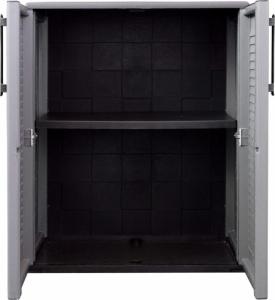 Szafa ogrodowa vidaXL vidaXL Szafka ogrodowa, czarno-szara, 68x37x84 cm, PP 8