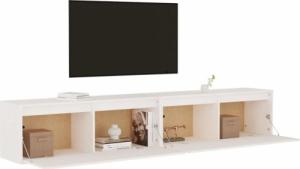 vidaXL vidaXL Szafki ścienne, 2 szt., białe, 100x30x35 cm, drewno sosnowe 4