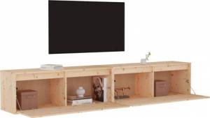 vidaXL vidaXL Szafki ścienne, 2 szt., 100x30x35 cm, lite drewno sosnowe 4