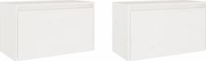 vidaXL vidaXL Szafki ścienne, 2 szt., białe, 60x30x35 cm, lite drewno sosnowe 6