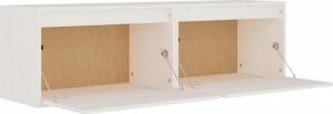 vidaXL vidaXL Szafki ścienne, 2 szt., białe, 60x30x35 cm, lite drewno sosnowe 8