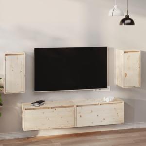 vidaXL vidaXL Szafki ścienne, 2 szt., 30x30x60 cm, lite drewno sosnowe 1