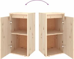 vidaXL vidaXL Szafki ścienne, 2 szt., 30x30x60 cm, lite drewno sosnowe 7