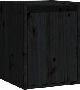 vidaXL vidaXL Szafka ścienna, czarna, 30x30x40 cm, lite drewno sosnowe 1