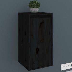 vidaXL vidaXL Szafka ścienna, czarna, 30x30x60 cm, lite drewno sosnowe 1