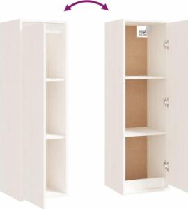 vidaXL vidaXL Szafki ścienne, 2 szt., białe, 30x30x100 cm, drewno sosnowe 7