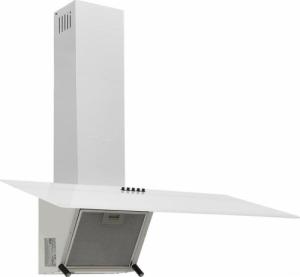 Okap vidaXL vidaXL Ścienny okap kuchenny, 90 cm, stal i hartowane szkło, biały 4