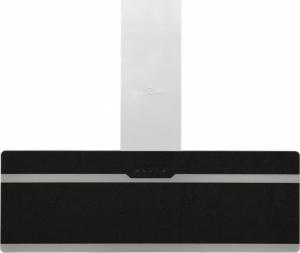 Okap vidaXL vidaXL Ścienny okap kuchenny, 90 cm, stal i hartowane szkło, czarny 3