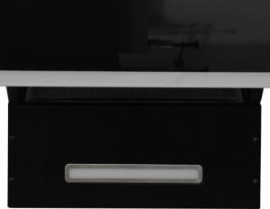 Okap vidaXL vidaXL Ścienny okap kuchenny, 90 cm, stal i hartowane szkło, czarny 7