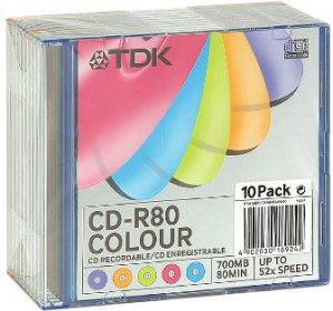 TDK CD-R/10/Slim 700MB 52x Color 1