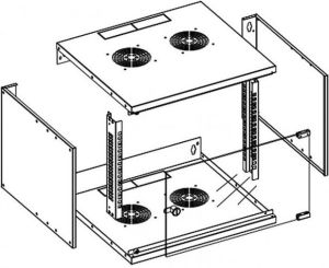 Szafa Techly Wisząca 19" 6U (023592) 3