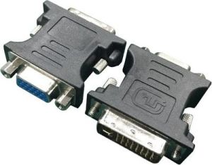 Adapter AV Gembird DVI-I - D-Sub (VGA) czarny (A-DVI-VGA-BK) 1