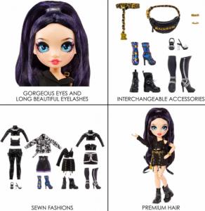 MGA Lalka Rainbow High Ainsley Slater 28 cm + zestaw ubrań 10