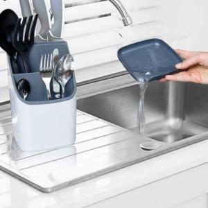 Vilde Organizer ociekacz stojak koszyk pojemnik na sztućce przybory noże kuchenne 3