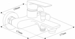 Bateria wannowa Mexen Mexen Royo bateria wannowa chrom - 72230-00 2