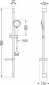 Mexen Mexen Pecos DS75 zestaw prysznicowy, chrom - 72704DS75-00 4
