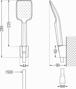 Bateria wannowa Mexen Mexen Caro R62 bateria wannowa z zestawem prysznicowym, chrom - 74663R62-00 3
