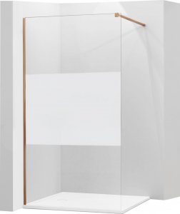 Mexen Mexen Kioto ścianka prysznicowa 70 x 200 cm, transparent/szron 8 mm, różowe złoto - 800-070-101-60-35 1