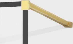 Mexen Mexen Kioto ścianka prysznicowa 60 x 200 cm, transparent/czarny wzór 8 mm, chrom - 800-060-101-01-70 5