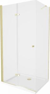 Mexen Mexen Lima kabina prysznicowa składana 70 x 100 cm, transparent, złoty + brodzik Flat - 856-070-100-50-00-4010 1