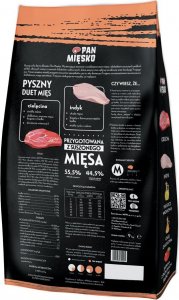 Pan Mięsko Karma sucha dla psa Cielęcina z indykiem (dorosły) chrupki M 9kg 2