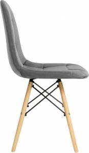 Szchara KRZESŁO tapicerowane PIKOWANE nowoczesne WELUROWE 4