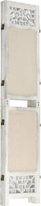vidaXL 338559 4-Panel Room Divider Cream 140x165 cm Fabric 3