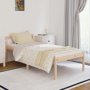 vidaXL Rama łóżka, lite drewno sosnowe, 90x190 cm, 3FT, pojedyncza 1