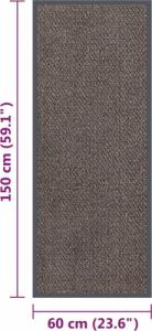 vidaXL Wycieraczka tuftowana, 60x150 cm, ciemnobrązowa 5
