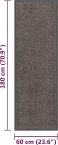 vidaXL Wycieraczka tuftowana, 60x180 cm, ciemnobrązowa 5