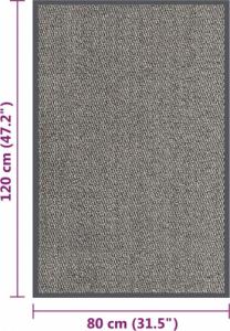 vidaXL Wycieraczka tuftowana, 80x120 cm, jasnobrązowa 5