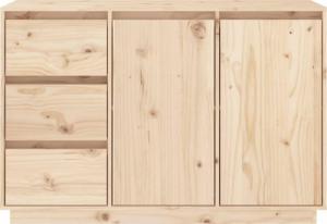 vidaXL Szafka, 111x34x75 cm, lite drewno sosnowe 6