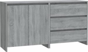 vidaXL 2-cz. szafka boczna, szary dąb sonoma, materiał drewnopochodny 2