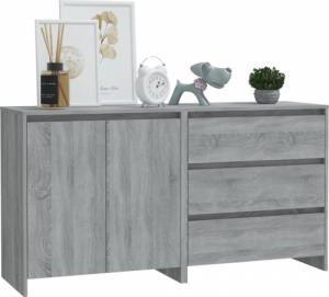 vidaXL 2-cz. szafka boczna, szary dąb sonoma, materiał drewnopochodny 3