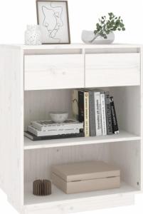 vidaXL Szafka, biała, 60x34x75 cm, lite drewno sosnowe 4