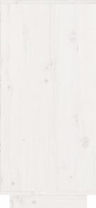 vidaXL Szafka, biała, 60x34x75 cm, lite drewno sosnowe 7