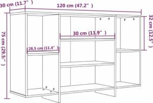 vidaXL Szafka, szarość betonu, 20x30x75 cm, płyta wiórowa 5